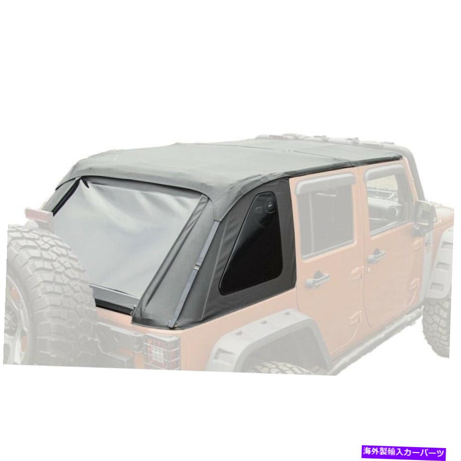 Soft Top ジープラングラーJK Unlimited 2007-2018 4Doorのためのボウレスソフトトップブラックダイヤモンド Bowless Soft Top Black Diamond for Jeep Wrangler JK Unlimited 2007-2018 4Door【並行輸入品】