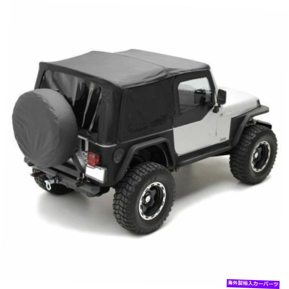 Soft Top 1997 - 2006年ジープラングラー交換ソフトトップW /アッパードア＆着色Windowsキット 1997-2006 Jeep Wrangler Replacement Soft Top w/ Upper Doors & Tinted Windows Kit【並行輸入品】