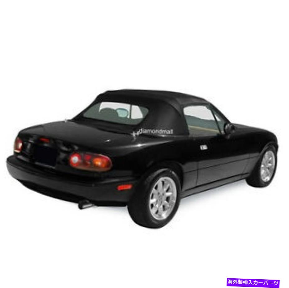 Soft Top マツダマイタコンバーチブルソフトトップ＆加熱ガラス窓ブラックカブリオ1990-05 MAZDA MIATA Convertible Soft Top & Heated Glass Window Black Cabrio 1990-05【並行輸入品】