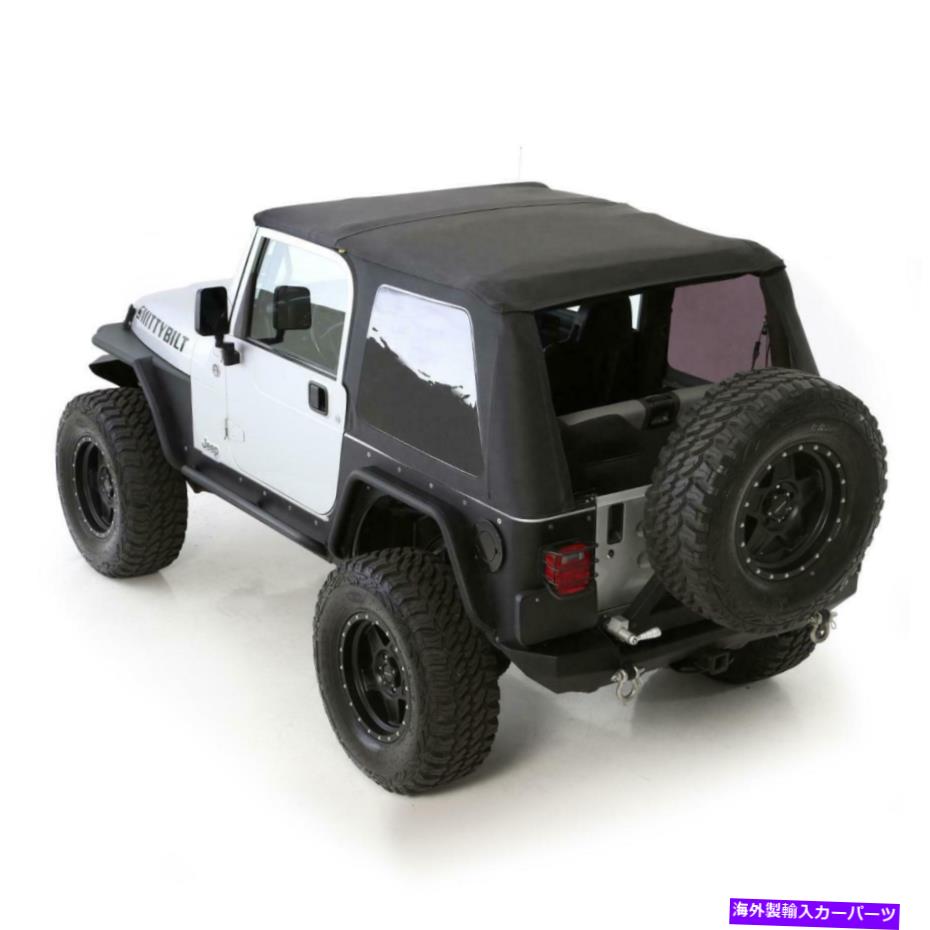 Soft Top ボウレスソフトトップコンボフィット97-06 Wrangler TJ OEM W /色付きのWindowsブラック Bowless Soft Top Combo fits 97-06 Wrangler TJ OEM W/Tinted Windows Black【並行輸入品】