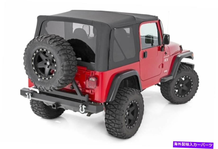 Soft Top ラフカントリー交換ソフトトップブラック（フィット）1997-2006ジープラングラーTJ Rough Country Replacement Soft Top Black (fits) 1997-2006 Jeep Wrangler TJ |【並行輸入品】
