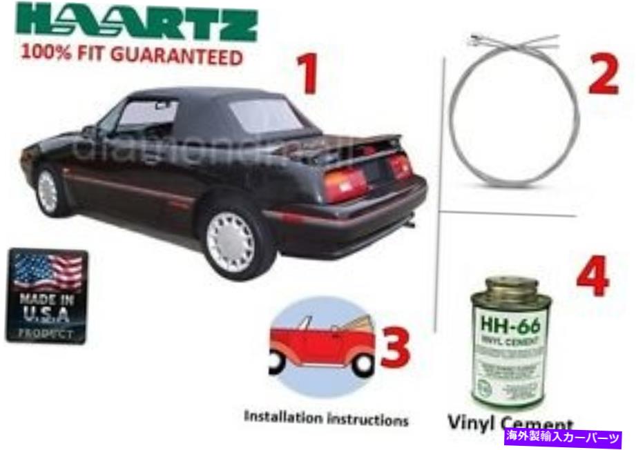 Soft Top フォード/マーキュリーカプリコンバーチブルソフトトップキット（DIY）1990-（1992年6月）ブラック Ford / Mercury Capri convertible Soft Top Kit (DIY) 1990-(June 1992) Black【並行輸入品】