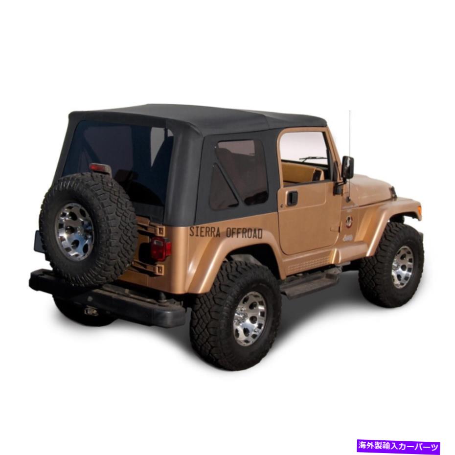 Soft Top ジープラングラーTJソフトトップの取り替え、1997 - 2006年、w /着色された窓、ブラックデニム Jeep Wrangler TJ Soft top Replacement, 1997-2006, w/ Tinted Windows, Black Denim【並行輸入品】