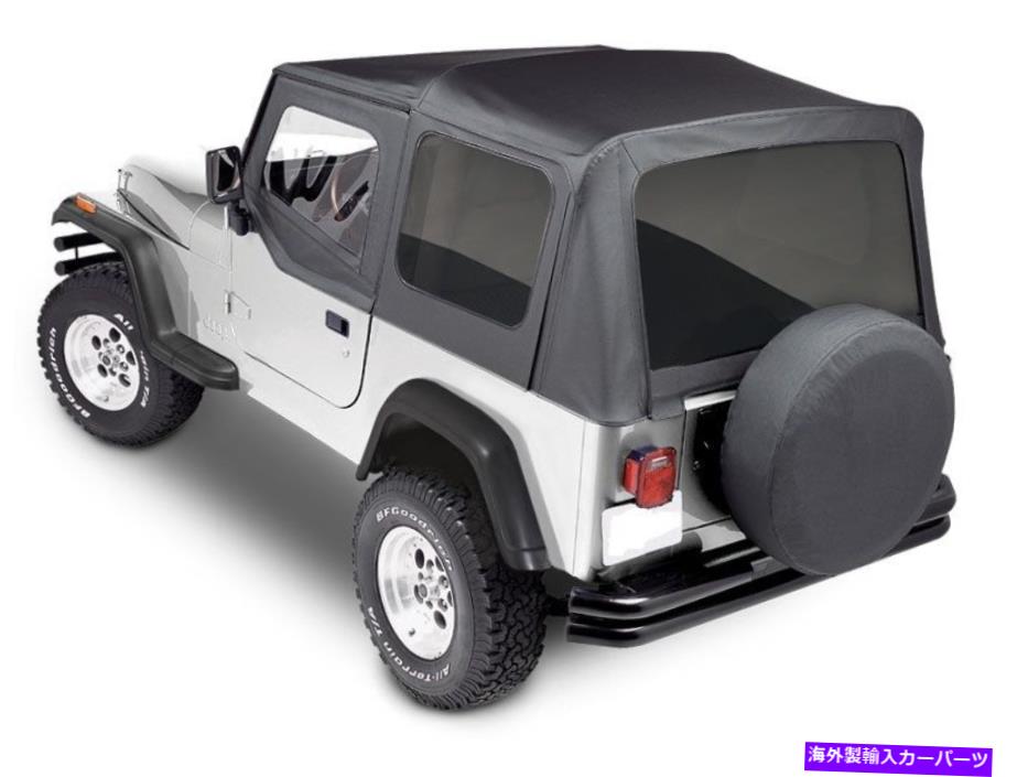 Soft Top 1988年 - 1995年ジープ・ラングラーyjブラックソットのためのプレミアム交換ソフトトップキット Premium Replacement Soft Top kit for 1988-1995 Jeep Wrangler YJ Black Sottop【並行輸入品】