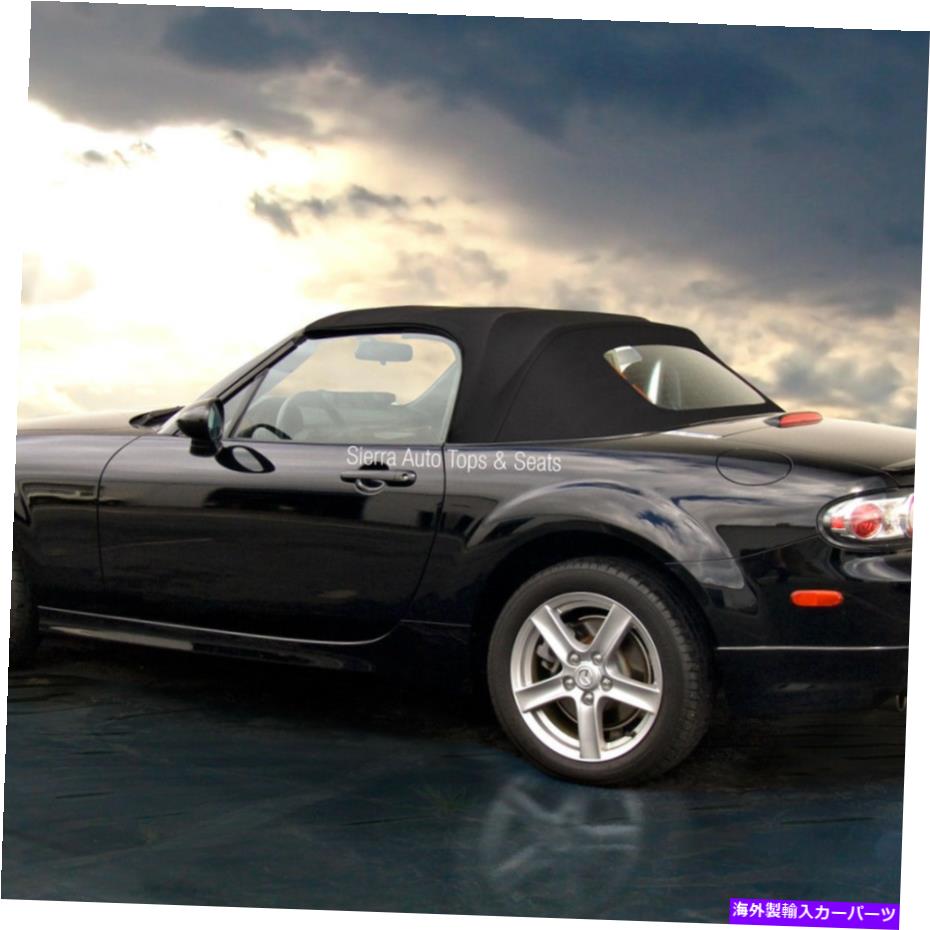 Soft Top マイタコンバーチブルソフトトップ2006-14、ブラックカブリオビニールトップ、加熱ガラスウィンドウ Miata Convertible Soft Top 2006-14, Black Cabrio Vinyl Top, Heated Glass Window【並行輸入品】