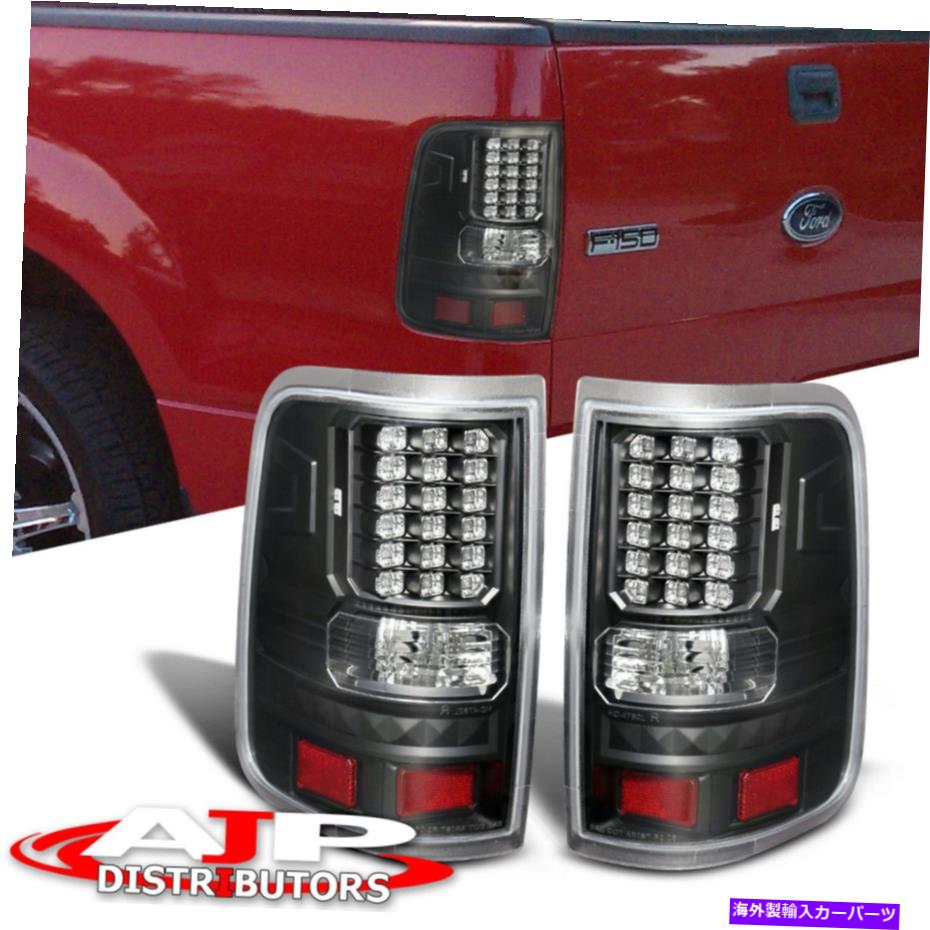 USテールライト 2004-2008フォードF150のための黒い透明LEDテールライトブレーキランプのペア Black Clear LED Tail Lights Brake Lamps Pair For 2004-2008 Ford F150 Styleside【並行輸入品】|Us Custom Parts Shop USDM