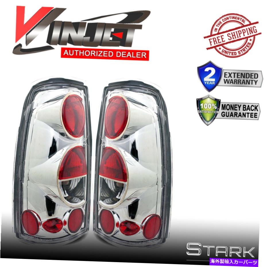 USテールライト 99-06 Silverado 99-03 GMC Sierra Teal Lights Chromeクリアリアランプペア 99-06 Silverado 99-03 GMC Sierra Tail Lights Chrome Clear Rear Lamps PAIR【並行輸入品】