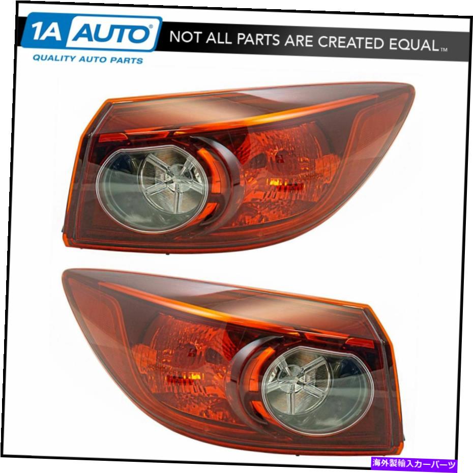 USテールライト マツダ3のための2の外側の軽いランプアセンブリLh Rhキットペアセット Outer Tail Light Lamp Assembly LH RH Kit Pair Set of 2 for Mazda 3 New【並行輸入品】