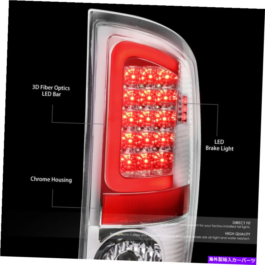 USテールライト 07-09 Dodge RAM 1500/2500/3500クロームハウジングクリアレンズ3D LEDテールライト FOR 07-09 DODGE RAM 1500/2500/3500 CHROME HOUSING CLEAR LENS 3D LED TAIL LIGHTS【並行輸入品】