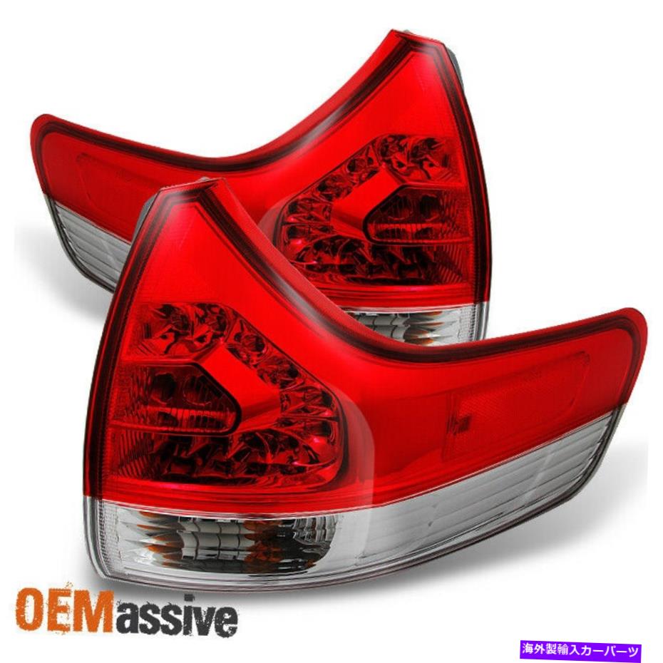 USテールライト フィット2011-2014シエナ赤クリアLEDテールライト外側ピースセット左+右ペア Fits 2011-2014 Sienna Red Clear LED Tail lights Outer Piece Set Left+Right Pair【並行輸入品】|Us Custom Parts Shop USDM