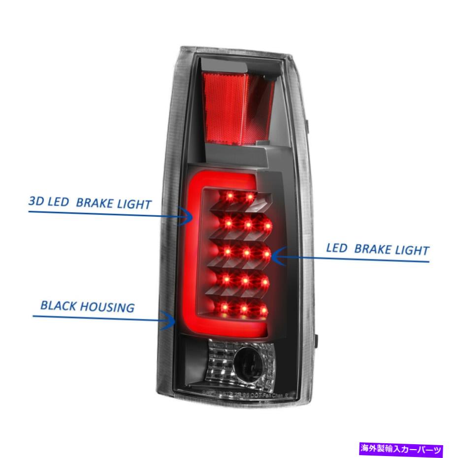 USテールライト 88-00 C / K GMT400ブラッククリアLED Cスタイルのテールブレーキライトランプの交換 For 88-00 C/K GMT400 Black Clear LED C-Style Tail Brake Light Lamps Replacement【並行輸入品】