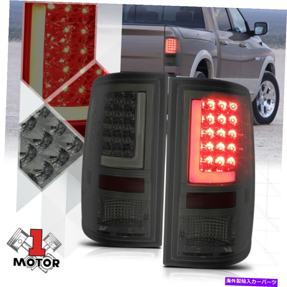 USテールライト クロム/スモーク*トロンLEDバー* 09-17 RAM用の3D Red-Lネオンテールライトブレーキランプ Chrome/Smoked *TRON LED BAR* 3D Red-L Neon Tail Light Brake Lamp for 09-17 Ram【並行輸入品】