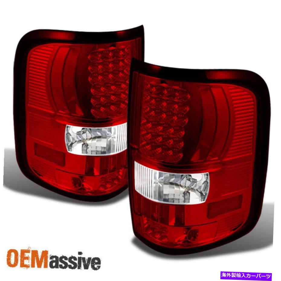 USテールライト フィット2004-2008 F-150 F150赤いクリアLEDテールライトランプL + R 2005 2006 2007 Fit 2004-2008 F-150 F150 Red Clear LED Tail Lights Lamps L+R 2005 2006 2007【並行輸入品】