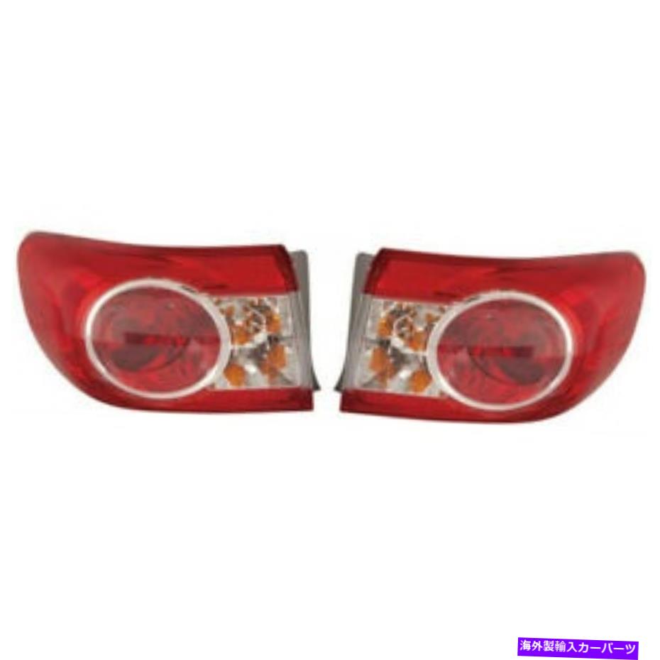 USテールライト トヨタカローラテールライト2011年2012年2013ペアRHとボディカーバのLH側 For Toyota Corolla Tail Light 2011 2012 2013 Pair RH and LH Side On Body CAPA【並行輸入品】