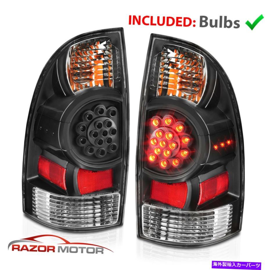 USテールライト 2005-2015トヨタタコマピックアップトラック用ブラックLEDバックブレーキテールライトペア 2005-2015 Black LED Back Brake Tail Lights Pair For Toyota Tacoma Pickup Truck【並行輸入品】｜Us Custom Parts Shop USDM