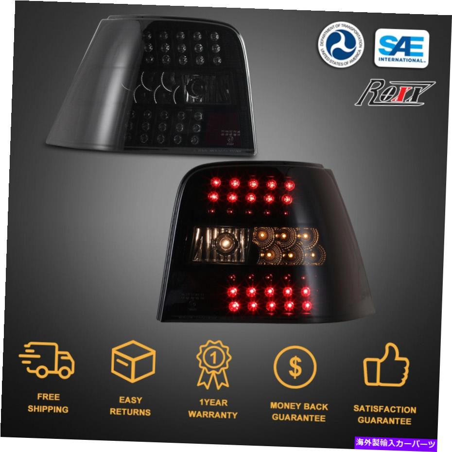 USテールライト LEDスモークテールライトリアランプ、1999年 - 2004年VWフォルクスワーゲンゴルフGTI MK4 LED Smoke Tail Lights Rear Lamps For 1999-2004 VW Volkswagen Golf GTI MK4【並行輸入品】|Us Custom Parts Shop USDM
