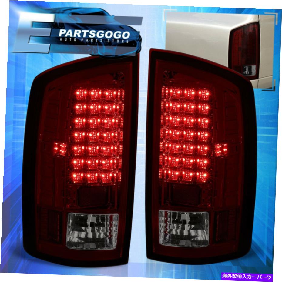 USテールライト 07-08 RAM 1500 2500 3500 LEDブレーキテールライトランプアセンブリスモークレンズ For 07-08 Ram 1500 2500 3500 LED Brake Tail Lights Lamps Assembly Smoke Red Lens【並行輸入品】 44,214円