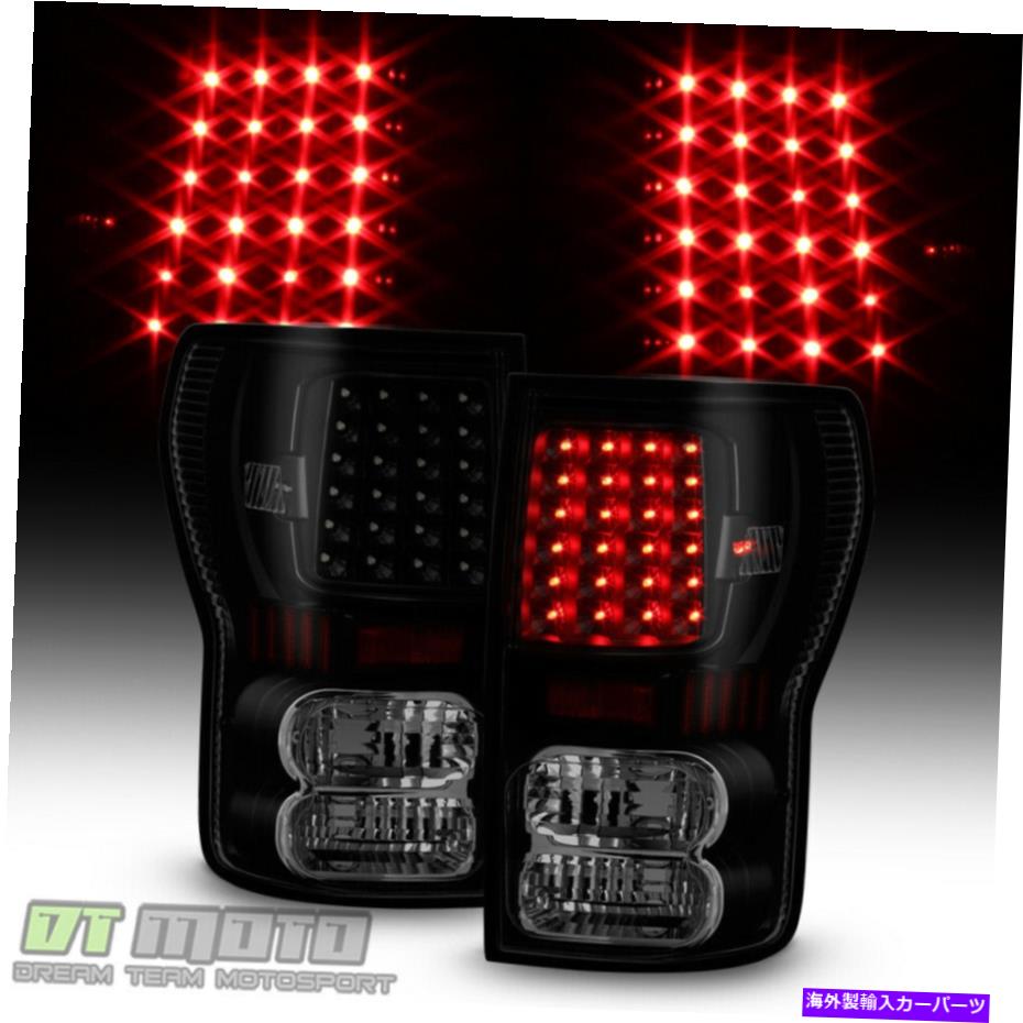USテールライト 2007-2013トヨタツンドラLEDブラックスモークテールライトブレーキランプ左+右 For 2007-2013 Toyota Tundra LED Black Smoke Tail Lights Brake Lamps Left+Right【並行輸入品】