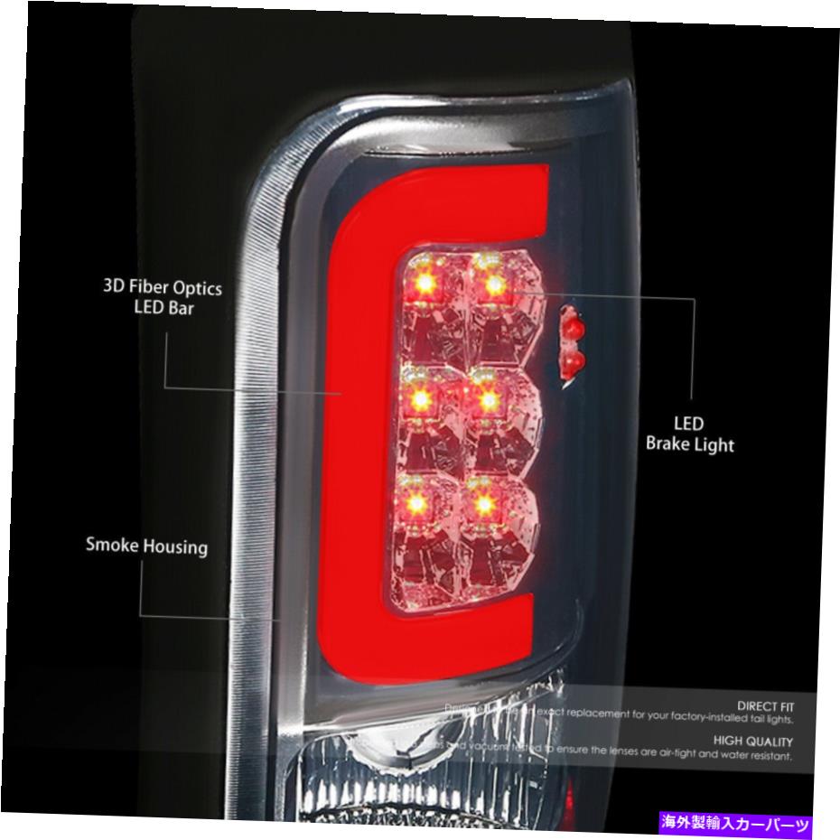 USテールライト [LED Cチューブバー] 94-02ドッジRAM 1500 2500 3500テールライトブレーキランプ [LED C-TUBE BAR]FOR 94-02 DODGE RAM 1500 2500 3500 TAIL LIGHT BRAKE LAMPS SMOKED【並行輸入品】