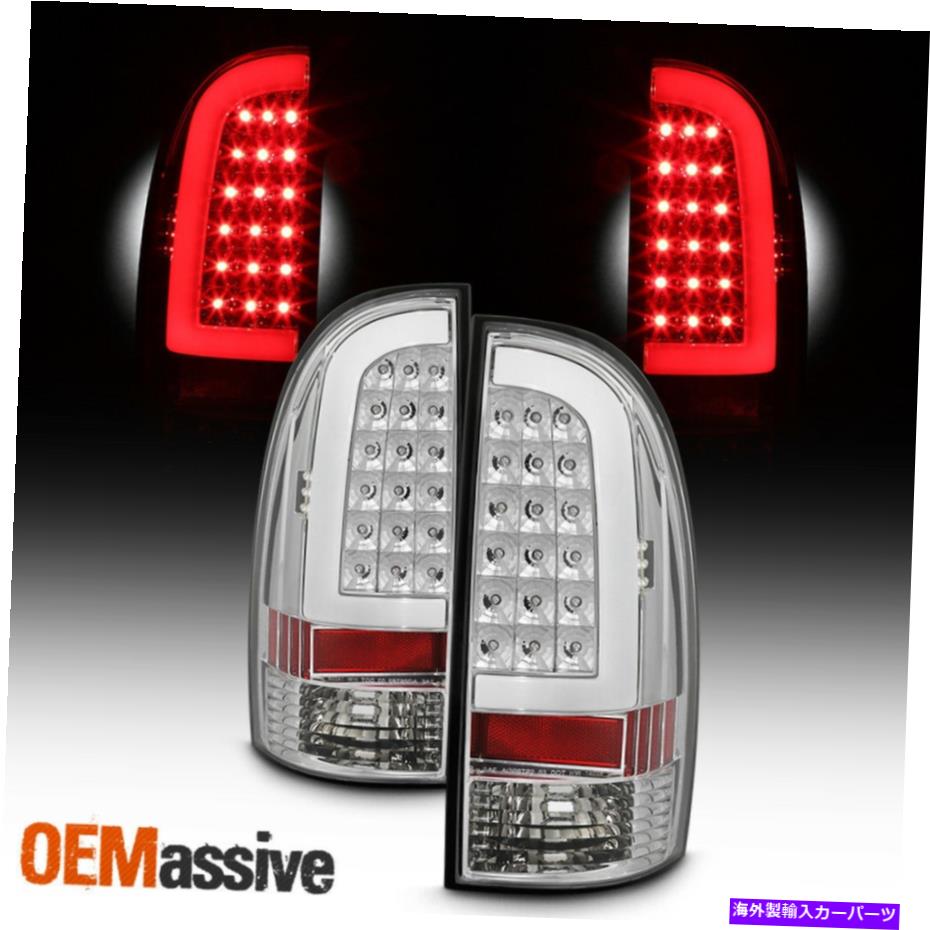 USテールライト 2005-2015トヨタタコマクロームフルLED DRLチューブテールライトコンボセット Fits 2005-2015 Toyota Tacoma Chrome Full LED DRL Tube Tail Lights Combo Set【並行輸入品】