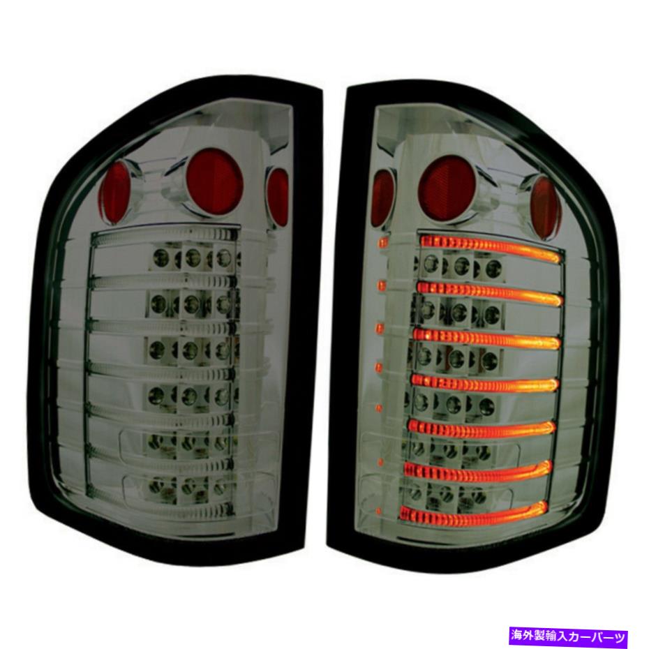 USテールライト 光ファイバーLEDスモークテールライトセット07-09 Silverado GM2801207 GM2800207 Fiber Optic LED Smoked Tail Light Set For 07-09 Silverado GM2801207 GM2800207【並行輸入品】