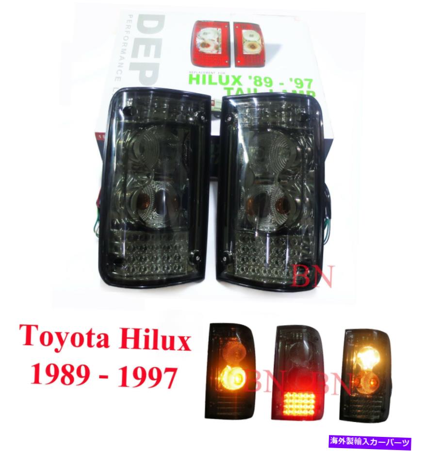 USテールライト ペアスモークレンズLEDテールランプリアライトTOYOTA HILUX MK3 LN RN 1989-1997 97 PAIR SMOKE LENS LED TAIL LAMP REAR LIGHT FOR TOYOTA HILUX MK3 LN RN 1989-1997 97【並行輸入品】|Us Custom Parts Shop USDM