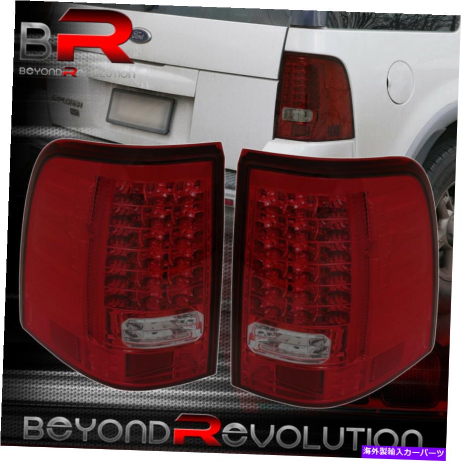 USテールライト 2002-2005フォードエクスプローラのためのLED赤い喫煙後部テールライトランプの取り替え Led Red Smoked Rear Tail Light Lamp Replacement For 2002-2005 Ford Explorer【並行輸入品】