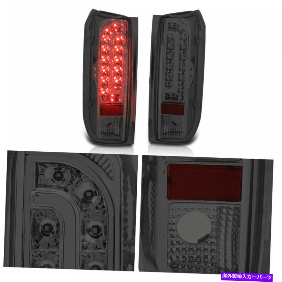 USテールライト （全LED）スモークレンズリアテールブレーキライトランプF150-350ブロンコ (FULL LED) Smoked Lens Rear Tail Brake Light Lamp for 90-97 Ford F150-350 Bronco【並行輸入品】