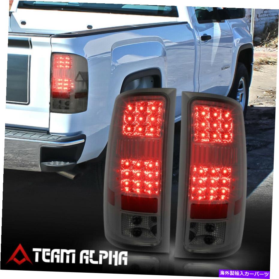 USテールライト フィット2007-2014 GMC Sierra 1500 / 2500HD {フルLED}クロム/スモークリアテールライトランプ Fits 2007-2014 GMC Sierra 1500/2500HD{FULL LED}Chrome/Smoke Rear Tail Light Lamp【並行輸入品】