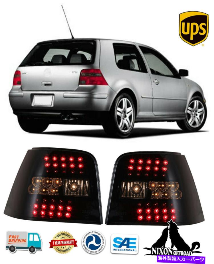 USテールライト 1999年から2004年のためのLEDテールライトリアランプVW Volkswagen GTIゴルフMK4ブラックスモーク LED Tail Lights Rear Lamps for 1999-2004 VW Volkswagen GTI Golf MK4 Black Smoke【並行輸入品】