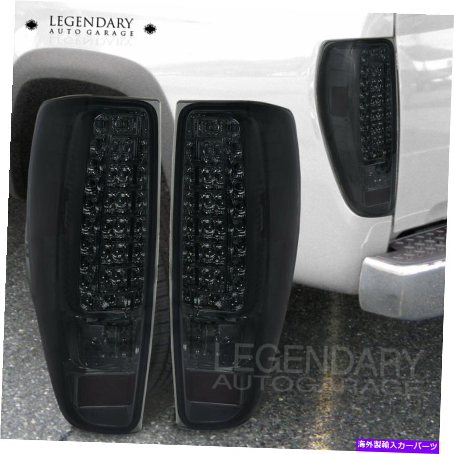 USテールライト 04-12 GMCキャニオンコロラドクロムLEDテールライトランプスモークレンズ左+右 For 04-12 GMC Canyon Colorado Chrome LED Tail Lights Lamps Smoke Lens Left+Right【並行輸入品】