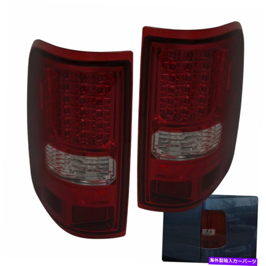 USテールライト 04-08フォードF150スタイルサイドテールライトランプLED RH LHアセンブリセット Red Smoked For 04-08 Ford F150 Styleside Tail Lights Lamp Led Rh Lh Assembly Set【並行輸入品】｜Us Custom Parts Shop USDM