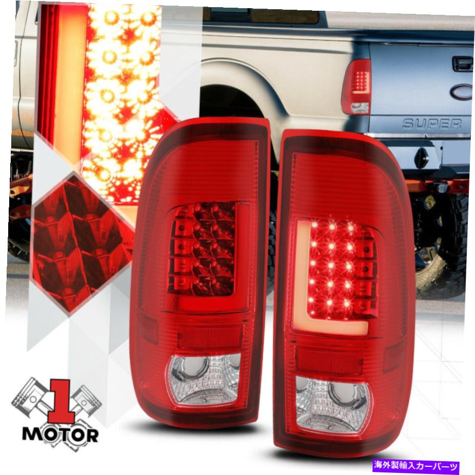 USテールライト クロム/赤*トロンLEDバー* 3D Red-Lネオンテールライト08-16スーパーデューティSD F450 Chrome/Red *TRON LED BAR* 3D Red-L Neon Tail Light for 08-16 Super Duty SD F450【並行輸入品】