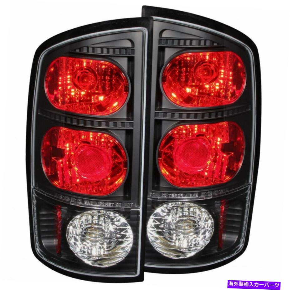 USテールライト Dodge Ram 2002 2002 2002 2004 2004年テールライトブラック ANZO For Dodge Ram 1500 2002 2003 2004 2005 Tail Lights Black【並行輸入品】