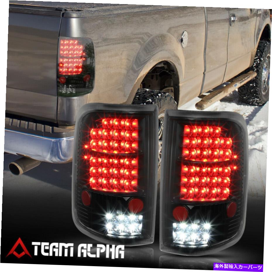 USテールライト フィット2004-2008フォードF150 / LOBO {フルLED}黒/スモークブレーキランプリアテールライト Fits 2004-2008 Ford F150/Lobo {FULL LED} Black/Smoke Brake Lamp Rear Tail Light【並行輸入品】
