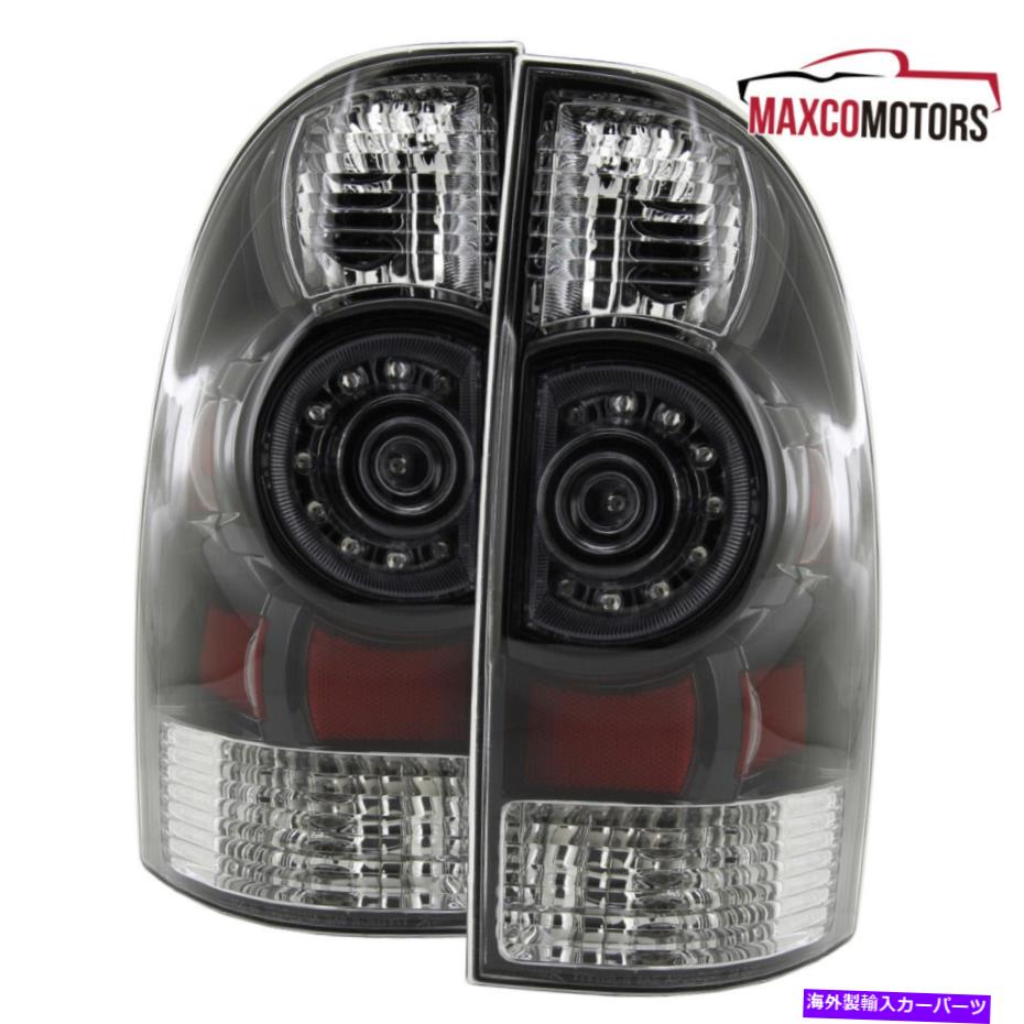 USテールライト 2005 - 2015年の光沢のある黒トヨタタコマベースXランナーLEDブレーキテールライト Glossy Black For 2005-2015 Toyota Tacoma Base X-Runner LED Brake Tail Lights【並行輸入品】