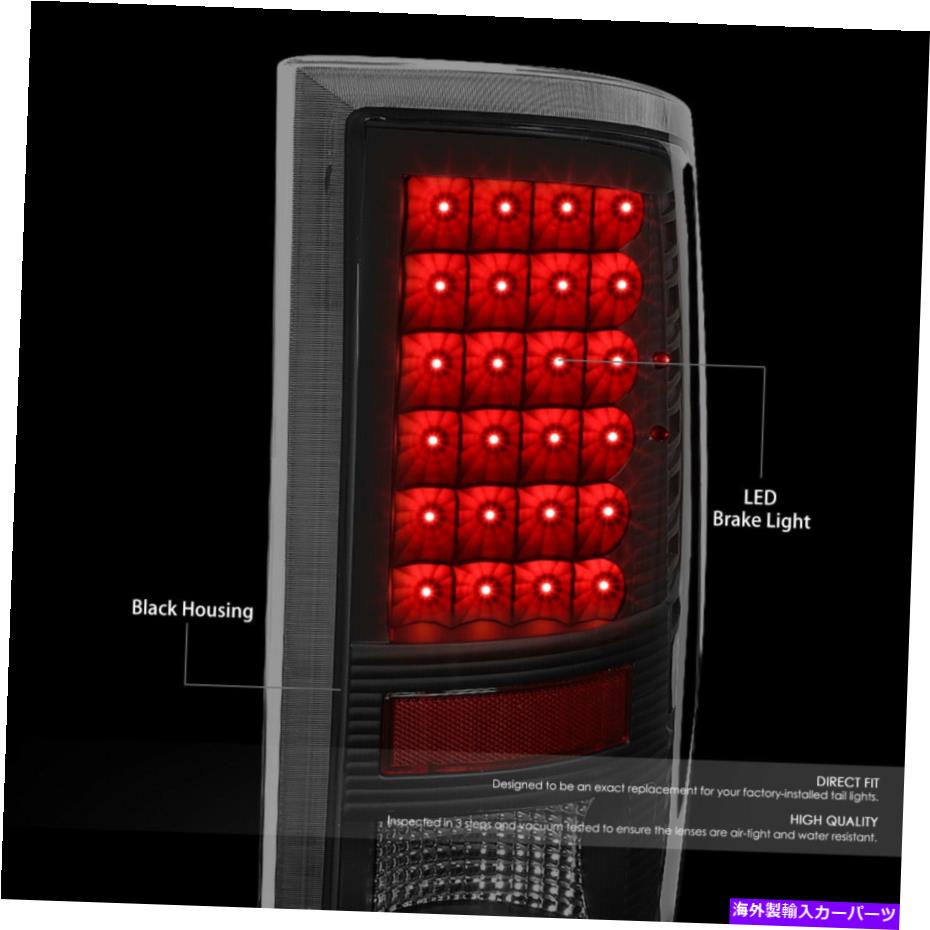 USテールライト 09-17ドッジRAMフルLEDブラッククリアリアテールブレーキライトランプの交換 For 09-17 Dodge Ram Full LED Black Clear Rear Tail Brake Light Lamps Replacement【並行輸入品】｜Us Custom Parts Shop USDM