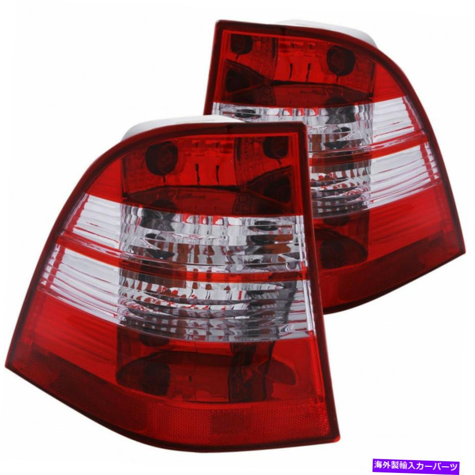USテールライト Mercedes-Benz ML320 1998-2003テールライトクロムのためのアナゾ ANZO For Mercedes-Benz ML320 1998-2003 Tail Lights Chrome【並行輸入品】