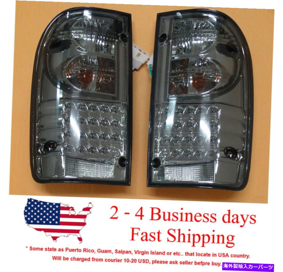 USテールライト レンズスモークLED LH + RHリアバックテールランプライトフィットTOYOTA HILUX MK5 MK 2002-2004 LENS SMOKE LED LH+RH REAR BACK TAIL LAMP LIGHT FIT TOYOTA HILUX MK5 MK 2002-2004【並行輸入品】