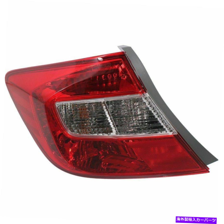 USテールライト 2012ホンダシビックセダンのハロゲンテールライト左透明/赤レンズW /電球CAPA Halogen Tail Light For 2012 Honda Civic Sedan Left Clear/Red Lens w/ Bulbs CAPA【並行輸入品】|Us Custom Parts Shop USDM