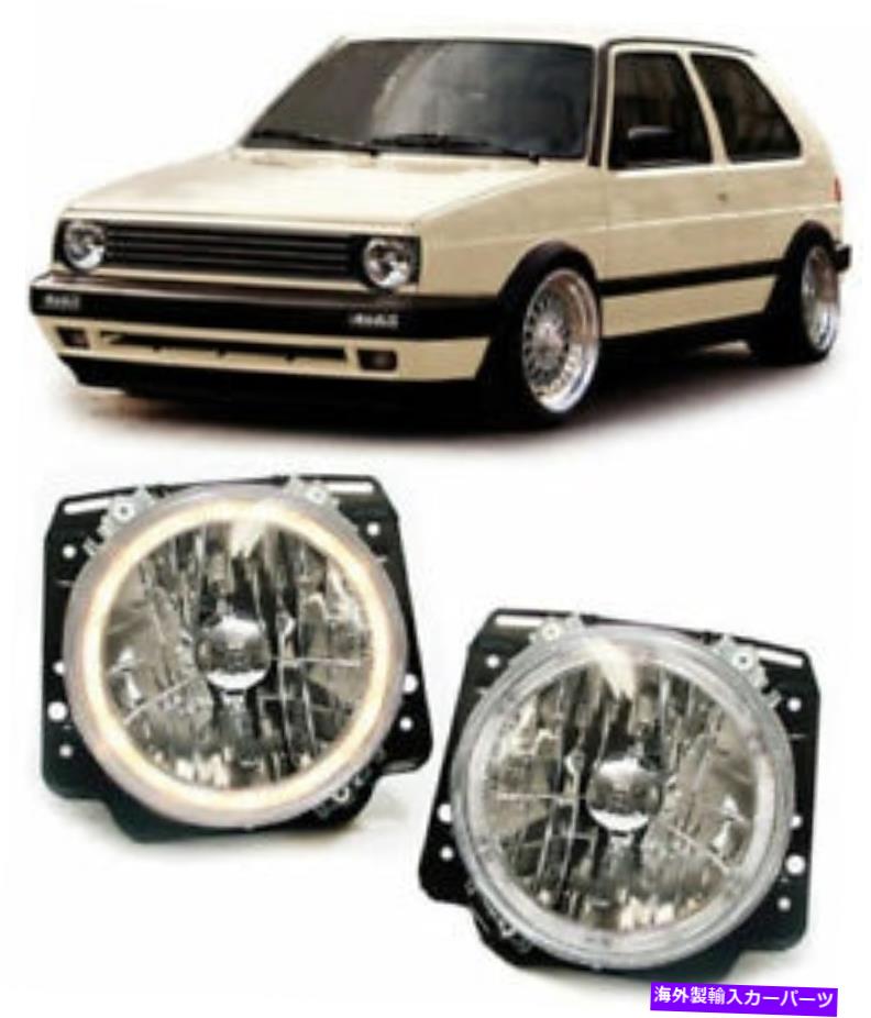 【楽天市場】USヘッドライト クリアエンジェルアイヘッドライトヘッドランプVWゴルフMK 2 MK2 MK II 19831991ニースギフト CLEAR ANGEL EYE