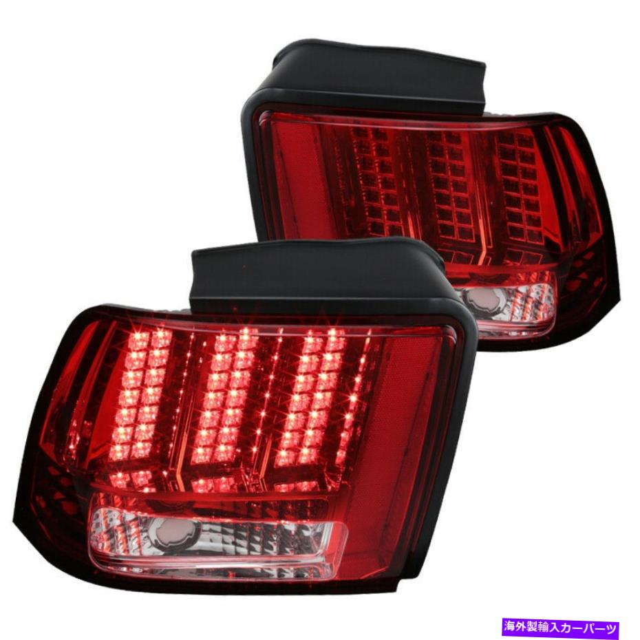 USヘッドライト 赤/クリアフォードマスタングシーケンシャルLEDテールライトリアブレーキランプ左+ RIGH For Red/Clear Ford Mustang Sequential LED Tail Lights Rear Brake Lamps Left+Righ【並行輸入品】