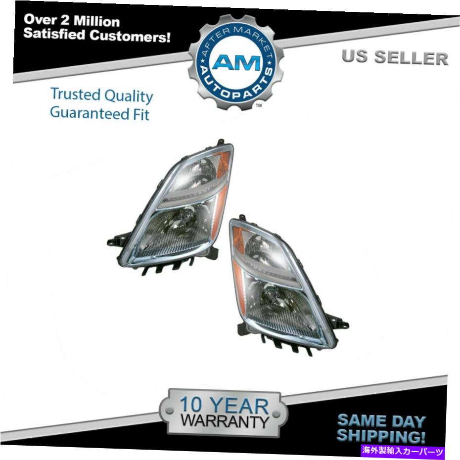 USヘッドライト ヘッドライトヘッドランプ左右ペア06-09トヨタプリウス Headlights Headlamps Left & Right Pair Set NEW for 06-09 Toyota Prius【並行輸入品】