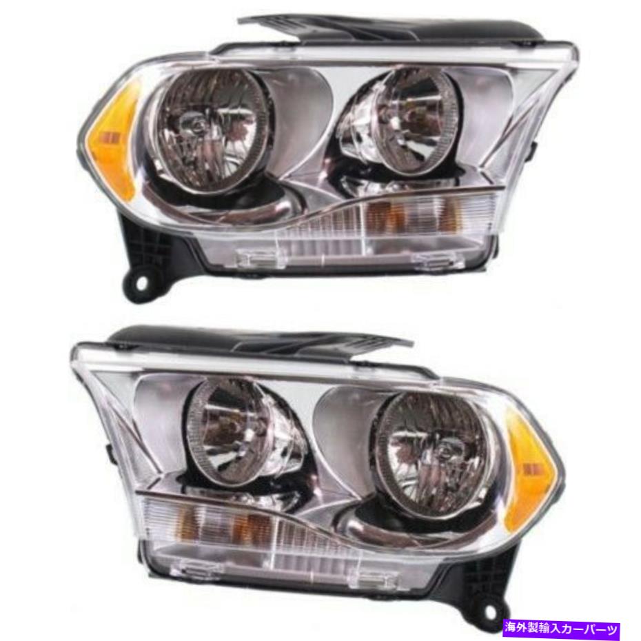 【楽天市場】USヘッドライト ハロゲンヘッドライトセットクロームのインテリアは、20112013 Dodge Durangoのための左右の