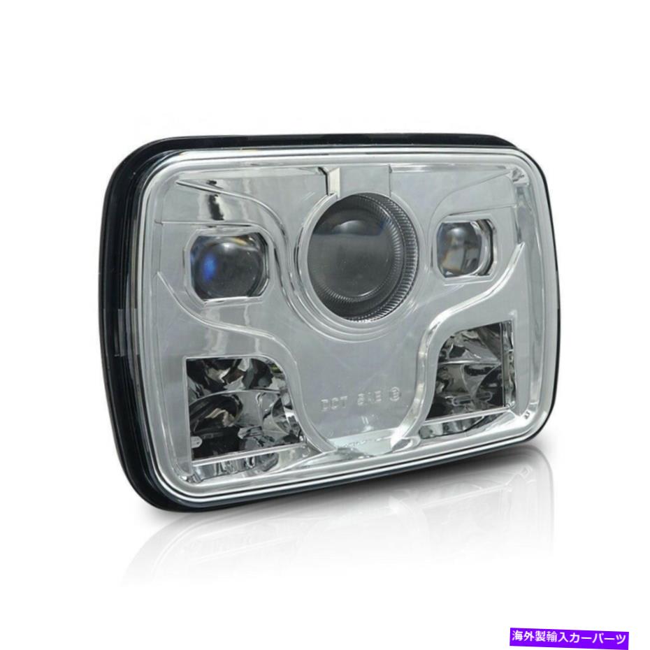 USヘッドライト トラックのカスタムカーのペアのための高さの低いビームの黒いLEDのヘッドライト正方形5 x 7 LED LED Headlight Square 5x7 LED with high low beam Black For Trucks Custom Car PAIR【並行輸入品】