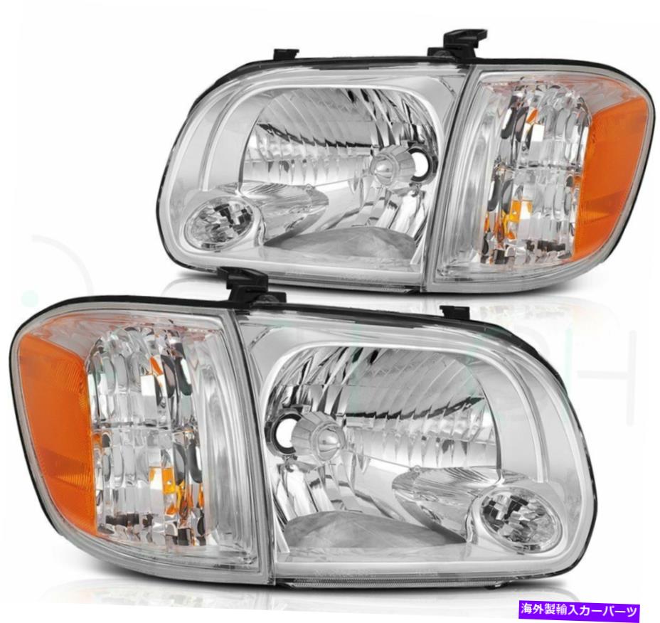 USヘッドライト Headlights Assembly Kit 2005-2006トヨタツンドラペアの交換ヘッドランプ Headlights Assembly Kit For 2005-2006 Toyota Tundra Pair Replacement Headlamps【並行輸入品】