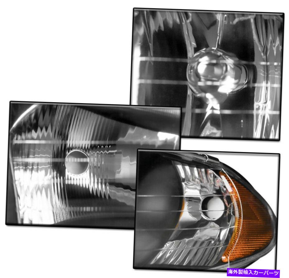 USヘッドライト 1998年から2004年のDodge Intropidブラックの交換ヘッドライトW / Bumper LED DRLランプ FOR 1998-2004 DODGE INTREPID BLACK REPLACEMENT HEADLIGHTS W/BUMPER LED DRL LAMP【並行輸入品】