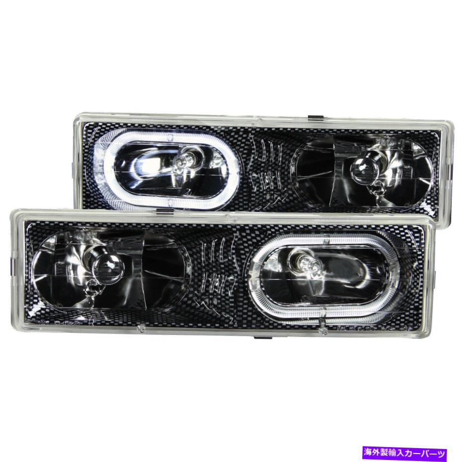 USヘッドライト クリスタルヘッドライトセットW / Halo Anzo USA 111005 Crystal Headlight Set w/Halo Anzo USA 111005【並行輸入品】