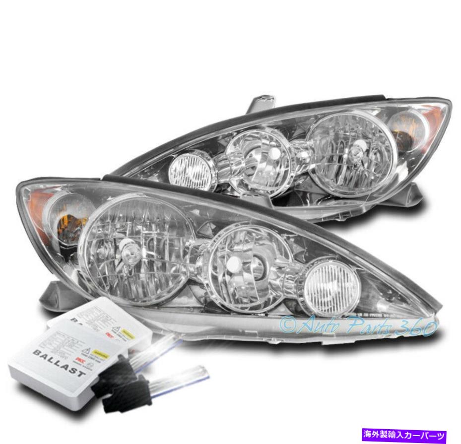 USヘッドライト 05-06トヨタカムリーXLE交換ヘッドライトランプクロームW / 8K HIDキット FOR 05-06 TOYOTA CAMRY LE SE XLE REPLACEMENT HEADLIGHTS LAMP CHROME W/8K HID KIT【並行輸入品】