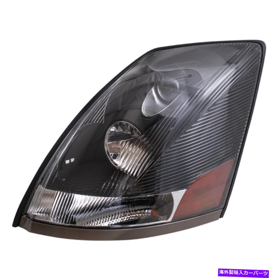 USヘッドライト ブラックベゼル付きハロゲンヘッドライトアセンブリドライバ側04-18 VNL 04-18 VNM Halogen Headlight Assembly Driver Side with Black Bezel for 04-18 VNL 04-18 VNM【並行輸入品】